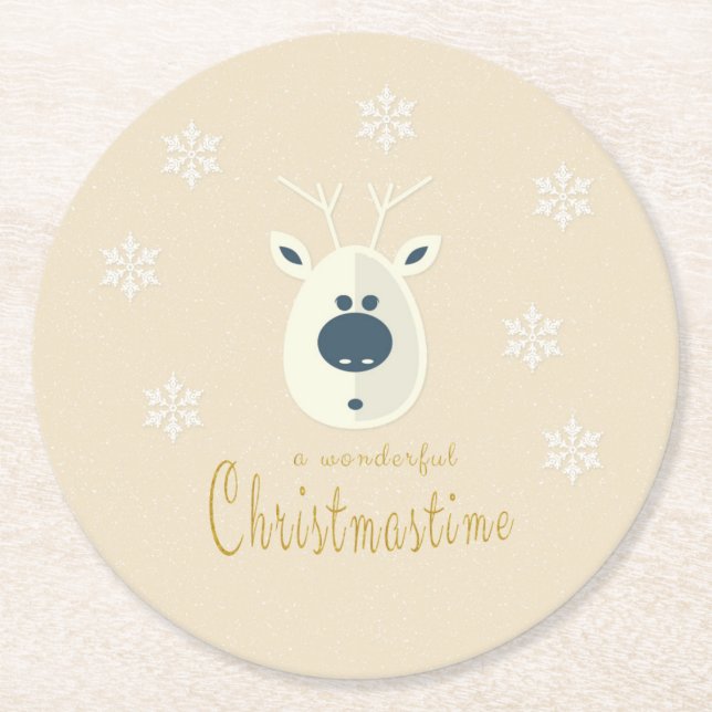 Posavasos Redondo De Papel Weihnachtsmotiv No. 4  (Anverso)