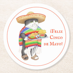 Posavasos Redondo De Papel WENDELITO Cinco de Mayo Coaster de Papel Redondo