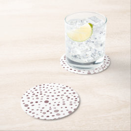 Posavasos Redondo De Papel Wine Confetti Dosis de color de agua Papel de mont