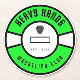 Posavasos Redondo De Papel Wrestling Club Items