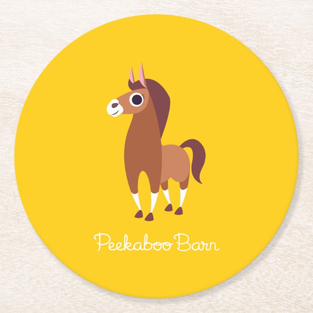 Posavasos Redondo De Papel Zora el caballo (Anverso)