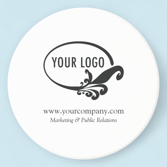 Posavasos redondo personalizado de arenisca con el (MISOOK Round Sandstone Coaster with Logo)