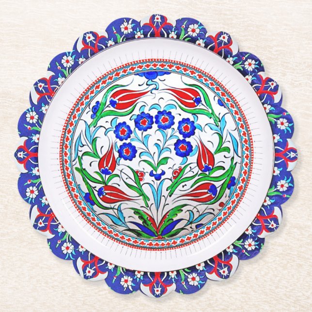 Posavasos redondos con relieve de concha (Anverso)