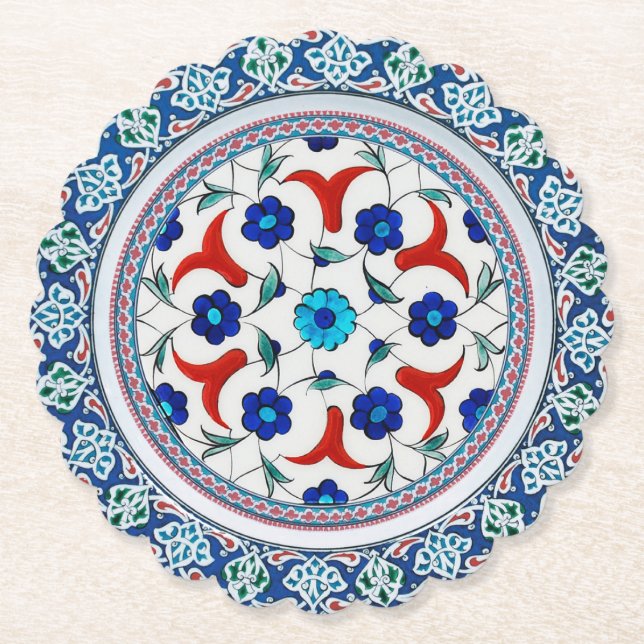 Posavasos redondos con relieve de concha (Anverso)