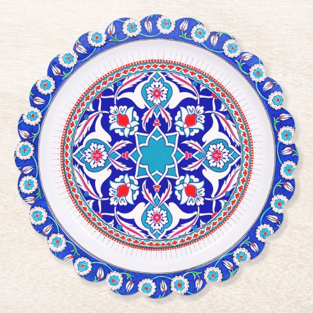 Posavasos redondos con relieve de concha (Anverso)