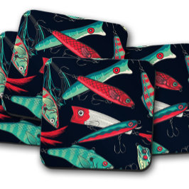 Posavasos Reel In the Fun Coaster Set | Catastro de Trout Lu