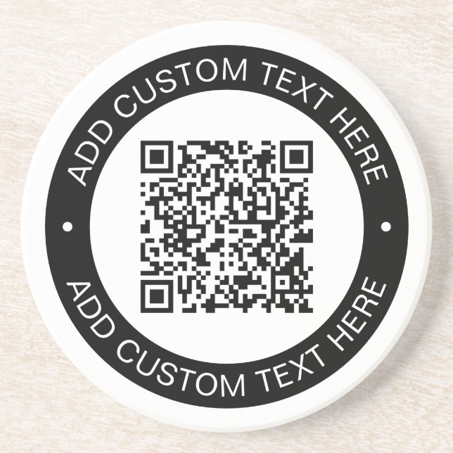 Posavasos Reemplazar por su propio código QR cargado o image (Frente)