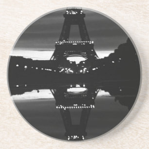 Posavasos Reflejo de la torre Eiffel de París de la época de