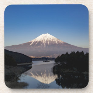 Posavasos Reflejo del Monte Fuji en el lago