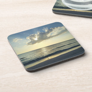 Posavasos Reflejos del amanecer junto al mar