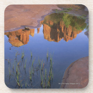 Posavasos Reflexión de la roca de la catedral, Sedona,