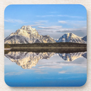 Posavasos Reflexión sobre las montañas Alaska
