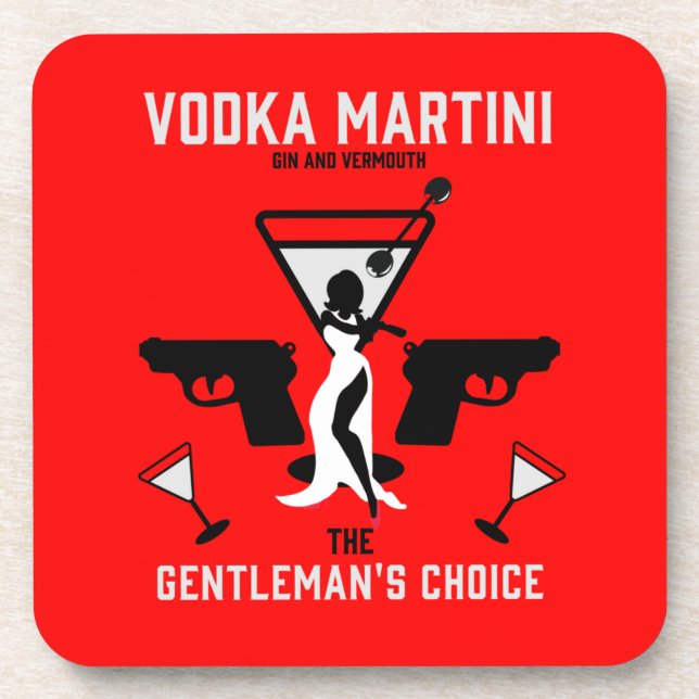 Posavasos Regalo de bebida Vodka Martini (Frente)