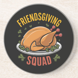 Posavasos Regalo de cena de pavo de escuadrón de Friendsgivi