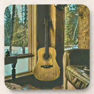 Posavasos Regalo de cumpleaños de Guitariano