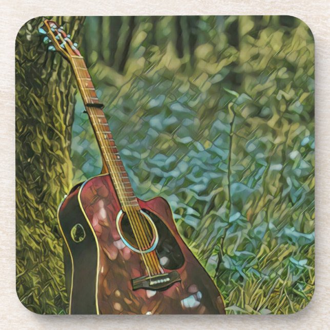 Posavasos Regalo de cumpleaños de Guitariano (Frente)