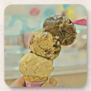 Posavasos Regalo de cumpleaños de helados
