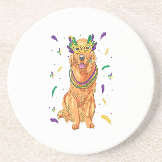 Posavasos Regalo de Golden Retriever (Frente)