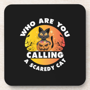 Posavasos Regalo de Halloween A Quién Llamas Un Gato