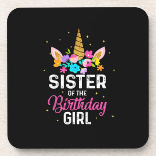 Posavasos Regalo de la madre   Hermana Del Cumpleaños Chica