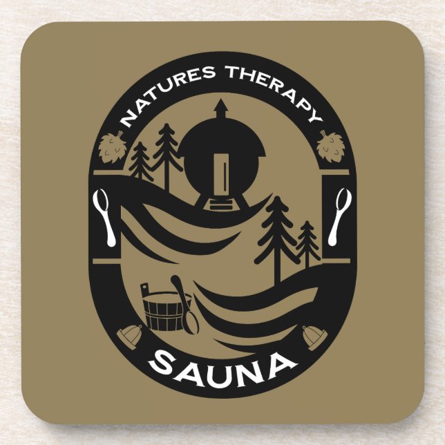 Posavasos regalo de la sauna de lujo (Frente)