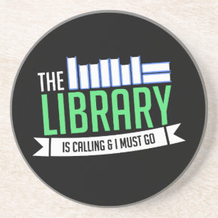 Posavasos Regalo de libros de bibliotecas bibliotecarias