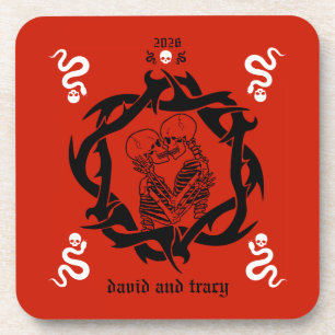 Posavasos Regalo de los amantes románticos y oscuros del gót