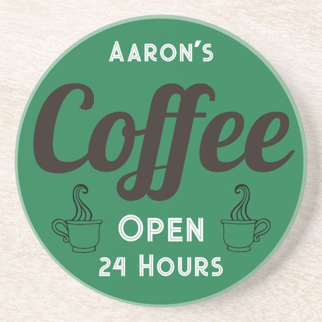 Posavasos Regalo de montaña de café personalizado (Frente)