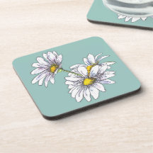 Regalo de Navidad de margarita floral boho acuarel