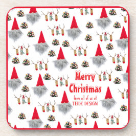 Posavasos Regalo de Navidades corporativos rojos para los cl