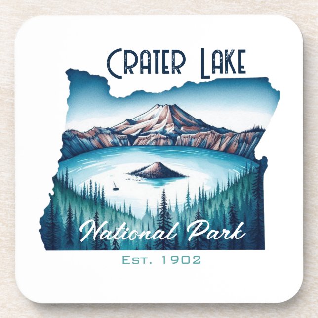 Posavasos Regalo de recuerdo del Crater Lake National Park (Frente)