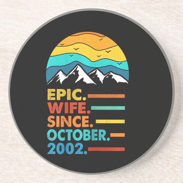 Posavasos Regalo del 18° Aniversario de la Boda por sus 18 a (Frente)