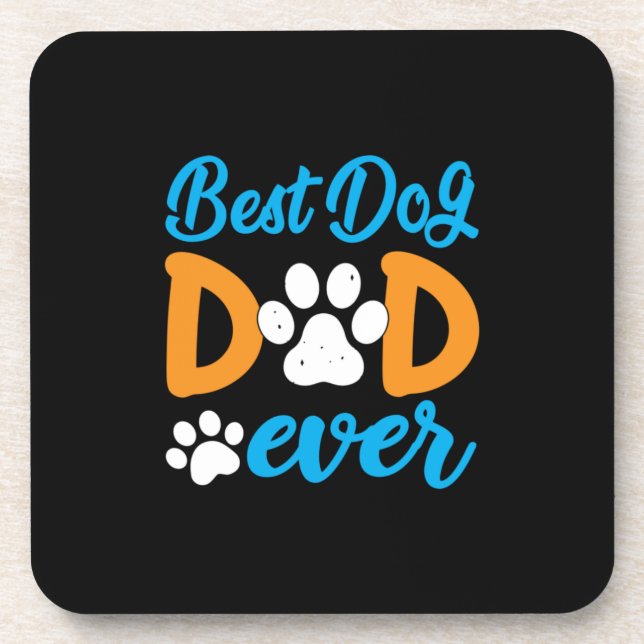 Posavasos Regalo del abuelo | Mejor Papa Perro (Frente)