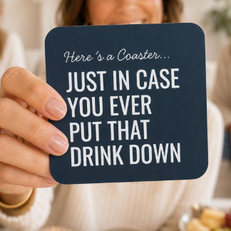 Posavasos Regalo divertido de fiesta de cóctel de humor de b