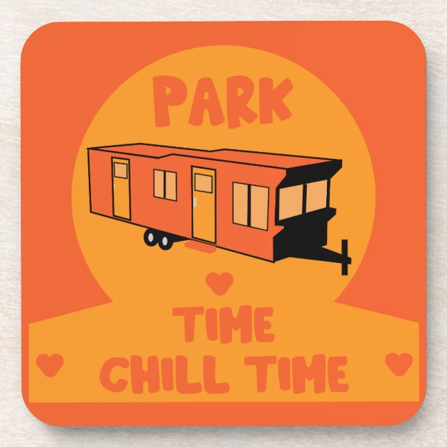 Posavasos Regalo estático de la casa de la caravana (Frente)