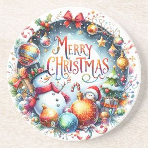 Posavasos Regalo navideño Feliz Navidad