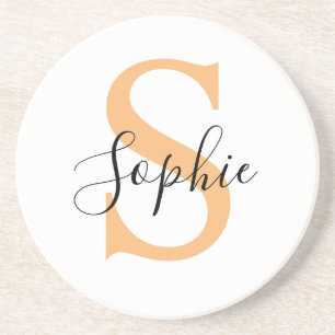 Posavasos Regalo personalizado con nombre de letra elegante