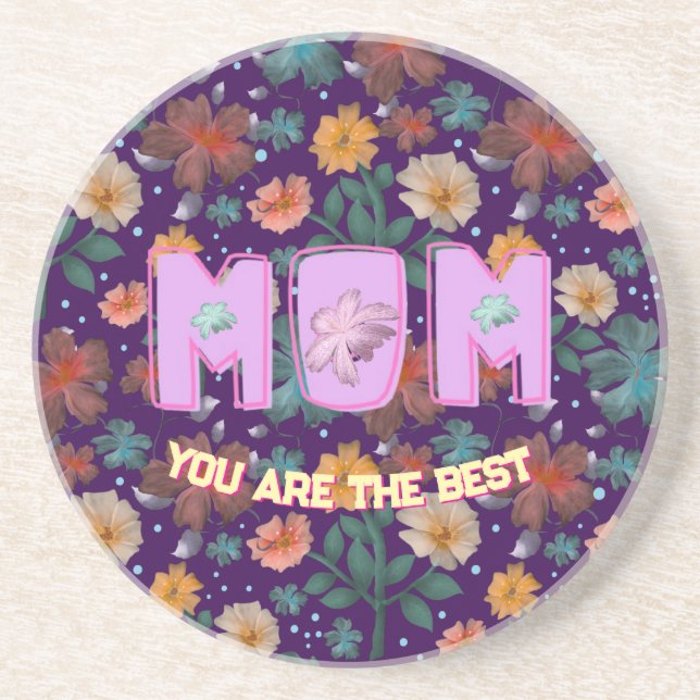 Posavasos Regalo personalizado del día de la madre lumbar (Frente)