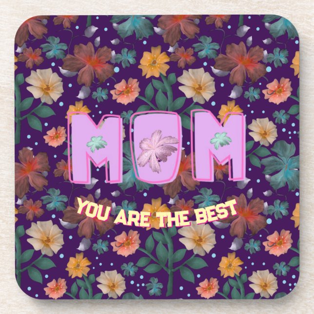 Posavasos Regalo personalizado del día de la madre lumbar (Frente)