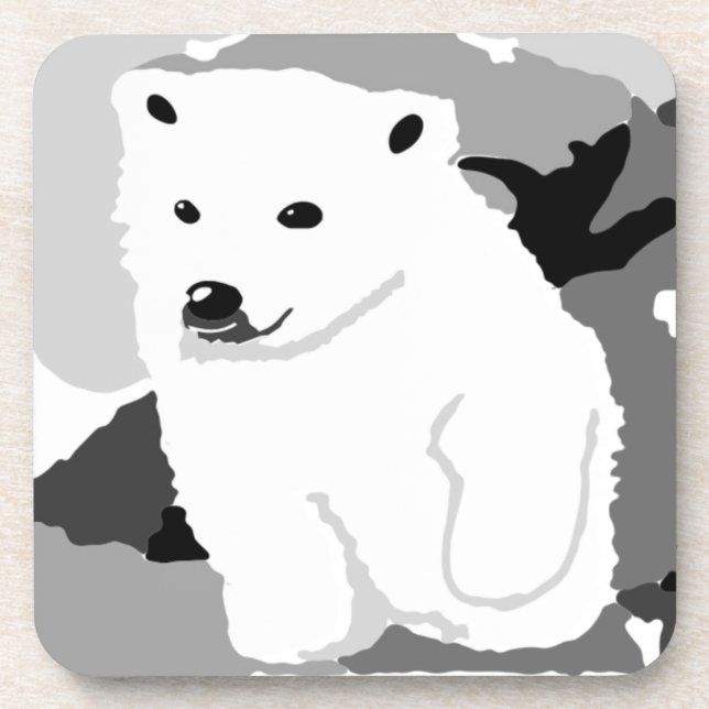Posavasos Regalos de arte de oso polar y accesorios (Frente)