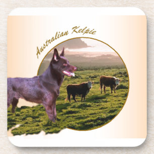 Posavasos Regalos de arte Kelpie de Australia