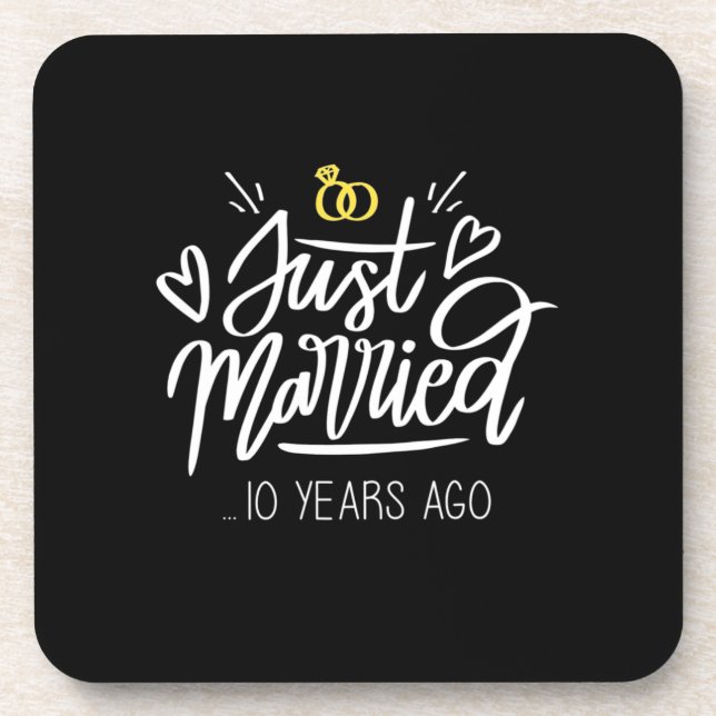 Posavasos Regalos de boda | 10° Aniversario Boda (Frente)