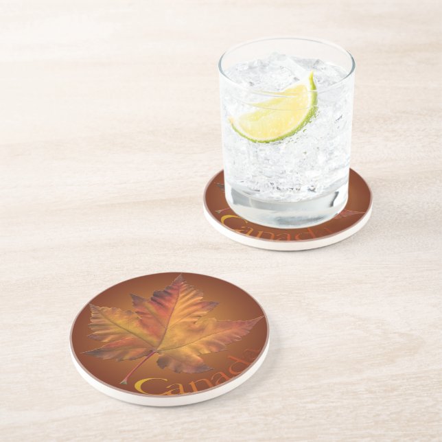 Posavasos Regalos de Canada Coaster Souvenir Autumaf Leaf Ca (Lado)