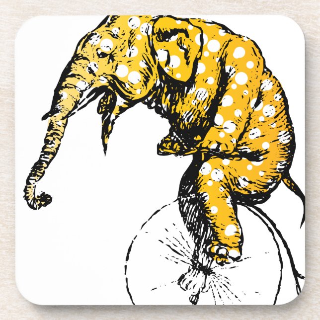 Posavasos Regalos de Elefante de Circo (Frente)
