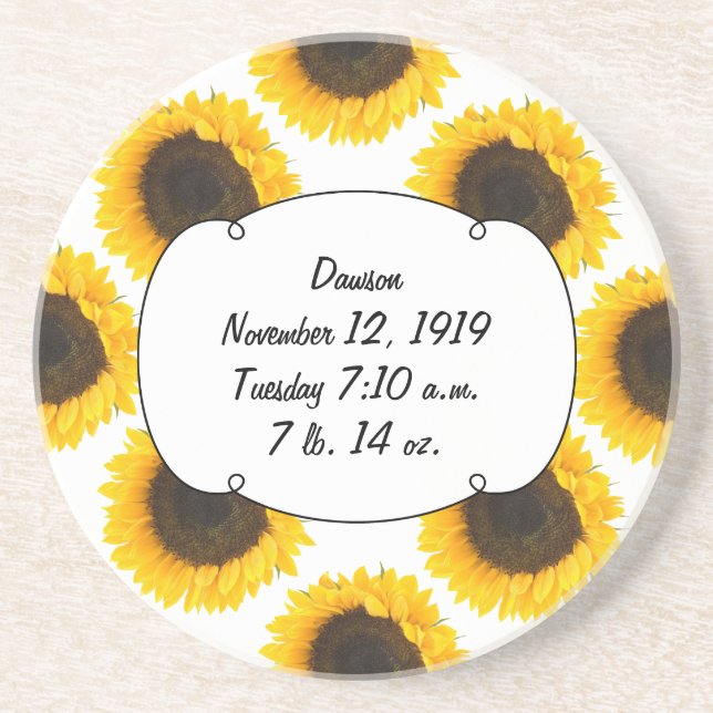 Posavasos Regalos de girasoles (Frente)