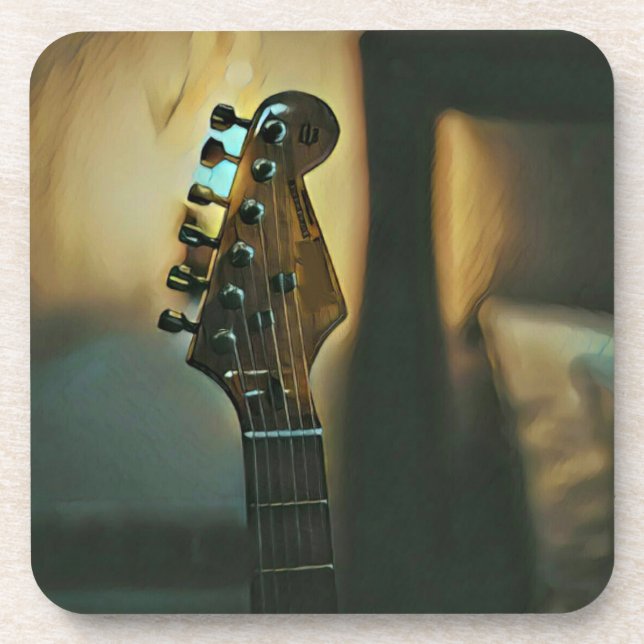 Posavasos Regalos de guitarra vintage (Frente)