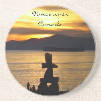 Posavasos Regalos de la puesta del sol de Vancouver de los