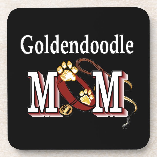 Posavasos Regalos de mamá de Goldendoodle (Frente)