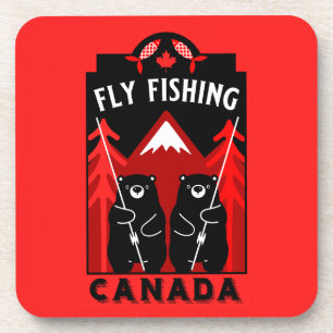 Posavasos Regalos de pesca con mosca en Canadá