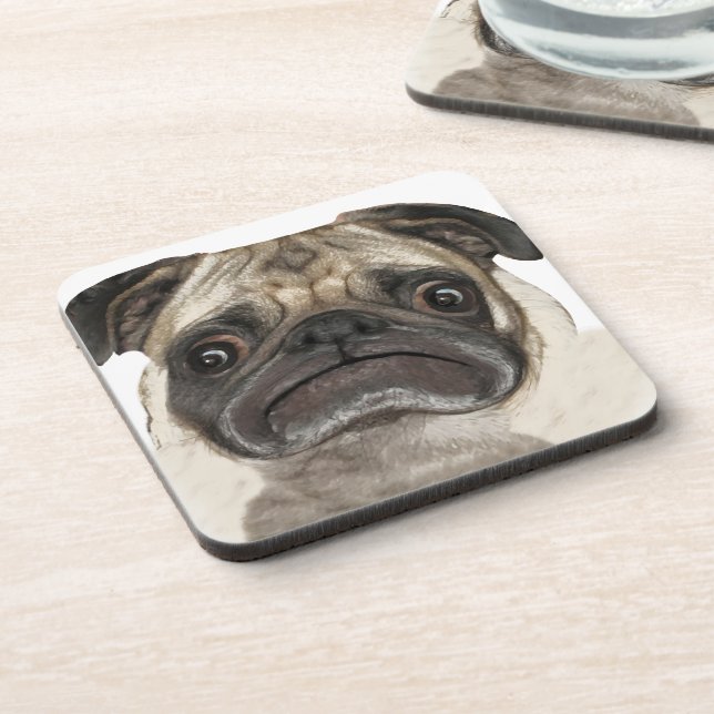 Posavasos Regalos de Pug gruñón (Lado Izquierdo)